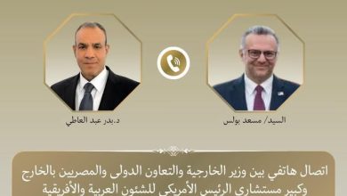 صورة وزير الخارجية يبحث مع كبير مستشاري الرئيس الأمريكي للشئون العربية والأفريقية مستجدات الأوضاع الإقليمية
