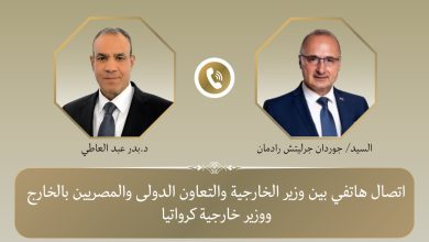 صورة وزير الخارجية يبحث مع نظيره الكرواتي التصعيد العسكرى في المنطقة