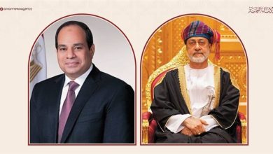 صورة السيسي والسلطان هيثم يبحثان تطورات المنطقة ويؤكدان أهمية الدفع نحو الحلول الدبلوماسية