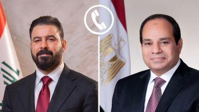 صورة الرئيس السيسي يجرى اتصالًا هاتفيًا بـ علي فالح الزيدي رئيس وزراء جمهورية العراق